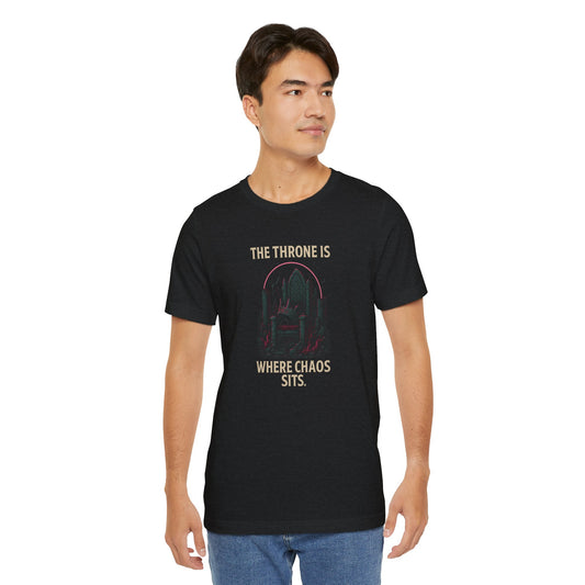Chaos Throne Graphic Tee | Unisex T-Shirt | Funny Gamer Shirt | Trendy Casual Wear | Unique Gift Idea
