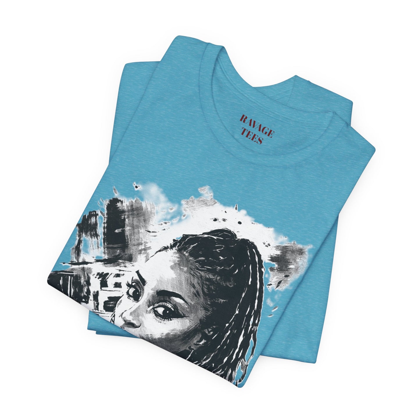 Personalize Black & White Ink Print T-Shirt