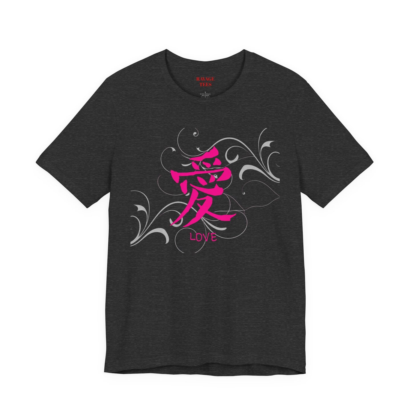 Love Kanji — Pink Asian Calligraphy Tee
