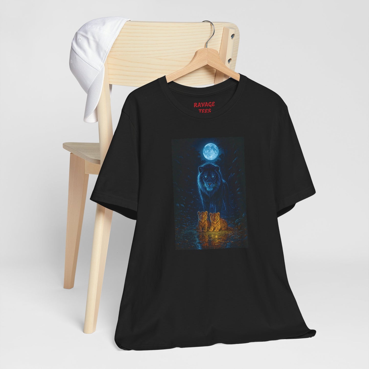 "Moonlight Path Guardian" Unisex Tee: Mystical Graphic Shirt