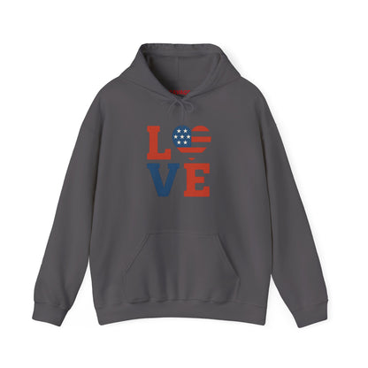 Unisex Hooded Sweatshirt with 'LOVE' Design - Cozy Gift for Friends, Valentine's Day, Casual Wear, Relaxation, Everyday Use