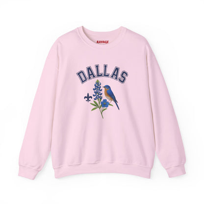 RAVAGE Dallas Vibe Unisex Crewneck Sweatshirt-Cozy Street Wear