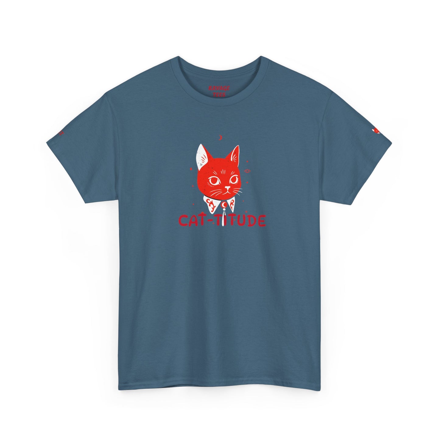 CAT-TITUDE Unisex Heavy Cotton Tee | Funny Cat Shirt