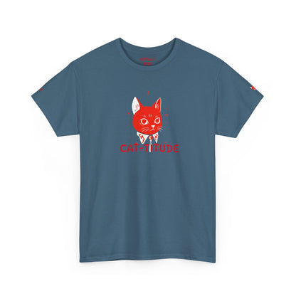 CAT-TITUDE Unisex Heavy Cotton Tee | Funny Cat Shirt