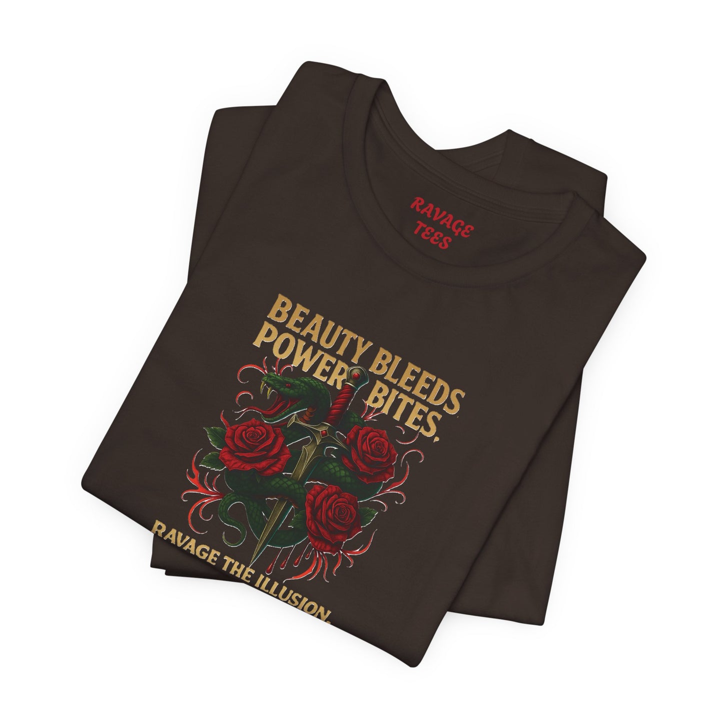 "Beauty Bleeds" Tee: Dark Aesthetic Unisex Graphic T-Shirt