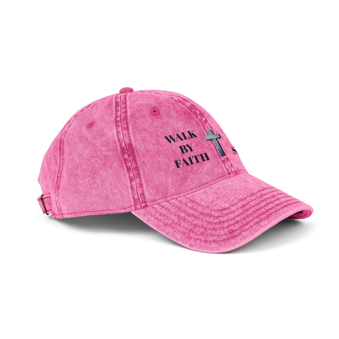 WALK BY FAITH NOT BY SIGHT--Vintage Faith Cap - Embroidered Hat