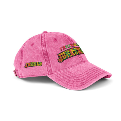 Vintage Embroidered Juneteenth — Freedom Day Cap