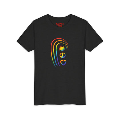 Youth Rainbow Peace & Love Tee