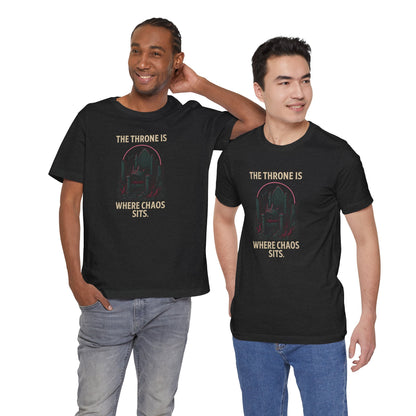 Chaos Throne Graphic Tee | Unisex T-Shirt | Funny Gamer Shirt | Trendy Casual Wear | Unique Gift Idea