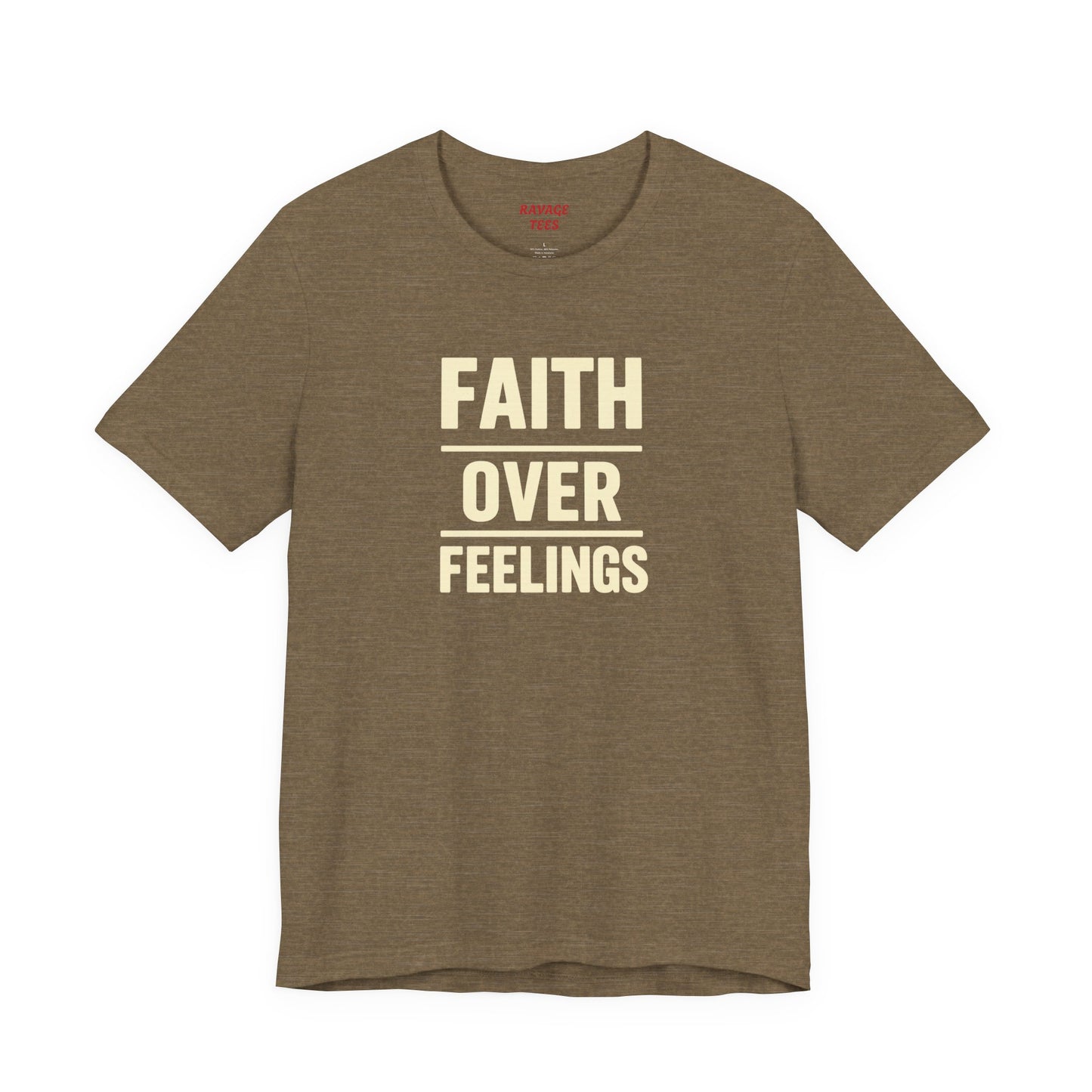 Faith Over Feelings Tee - Inspiring Unisex Short Sleeve Shirt for Everyday Comfort, Motivational Gift, Casual Wear, Spiritual Apparel, [...]