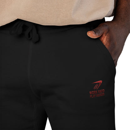 Embroidered '7' Logo Fleece Sweatpants — Cozy White Joggers