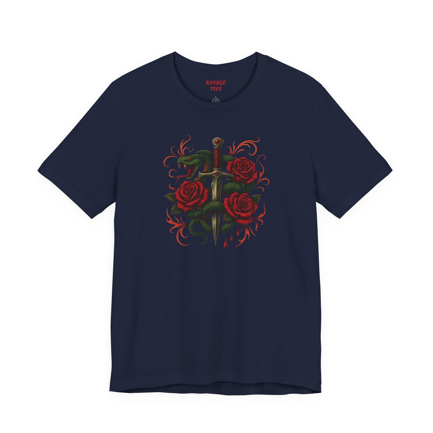 Edgy Rose Design Vintage Tee