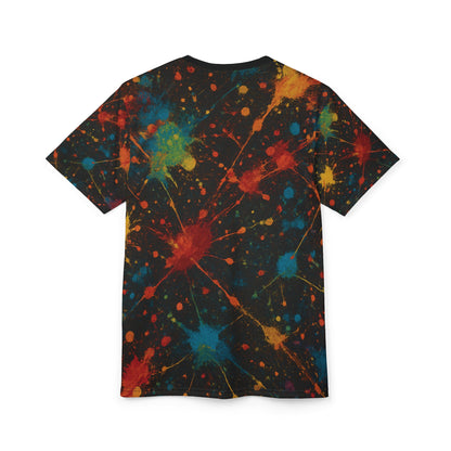 Art of Impact Colorful Splatter Unisex Tee, Eye-Catching Urban Graphic T-Shirt
