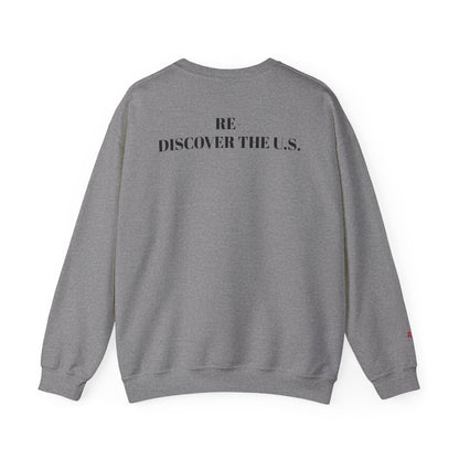 Re-Discover the U.S. Travel Enthusiast Sweatshirt, Cozy Crewneck, Explore America, Casual Wear