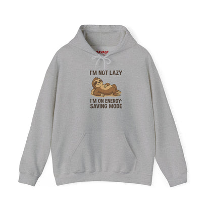 Funny Sloth Hoodie: I'm Not Lazy, Energy Saving Mode