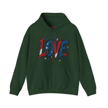 Unisex Hooded Sweatshirt with 'LOVE' Design - Cozy Gift for Friends, Valentine's Day, Casual Wear, Relaxation, Everyday Use