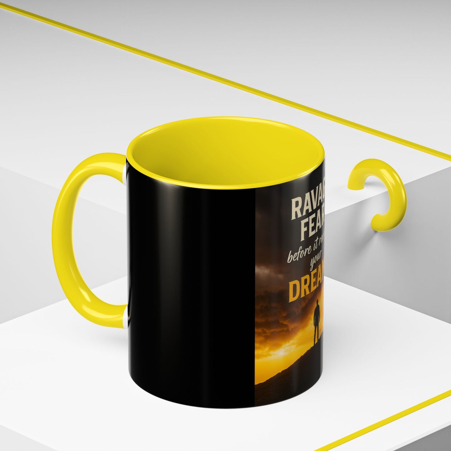 Inspirational Coffee Mug | Ravage Fear Before It Ravages Your Dreams | Motivational Gift | Black Accent Coffee Cup | Office Decor, [...]