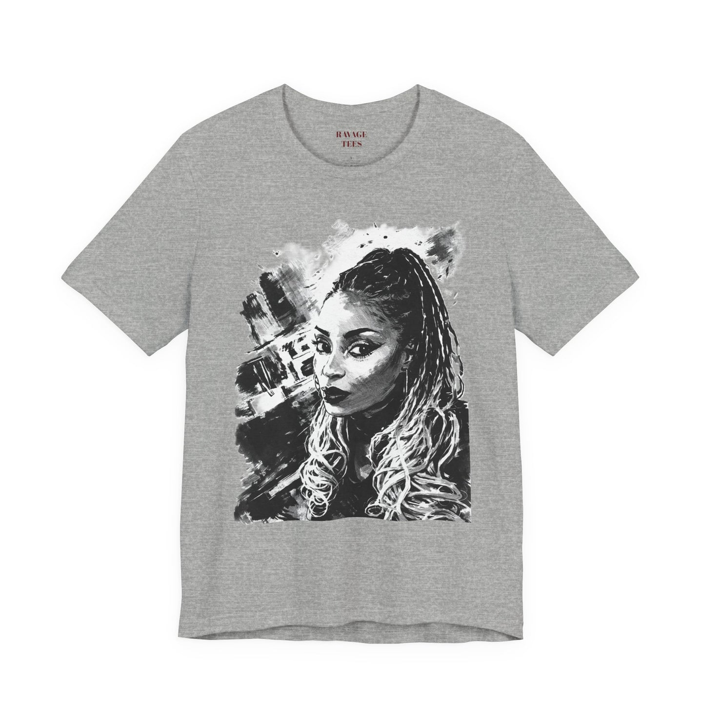 Personalize Black & White Ink Print T-Shirt