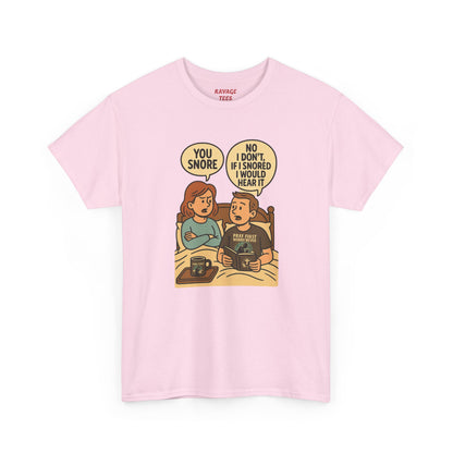 Unisex Snoring Humor T-Shirt | Funny Tee for Couples