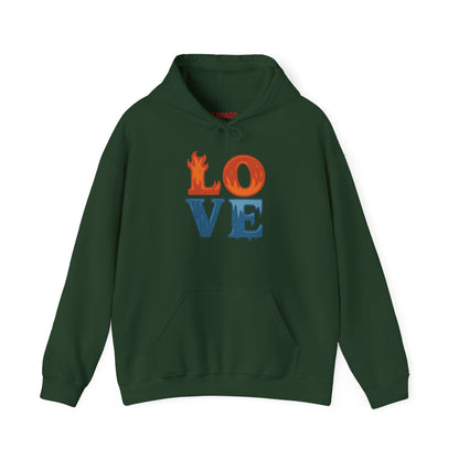 Unisex Hooded Sweatshirt with 'LOVE' Design - Cozy Gift for Friends, Valentine's Day, Casual Wear, Relaxation, Everyday Use
