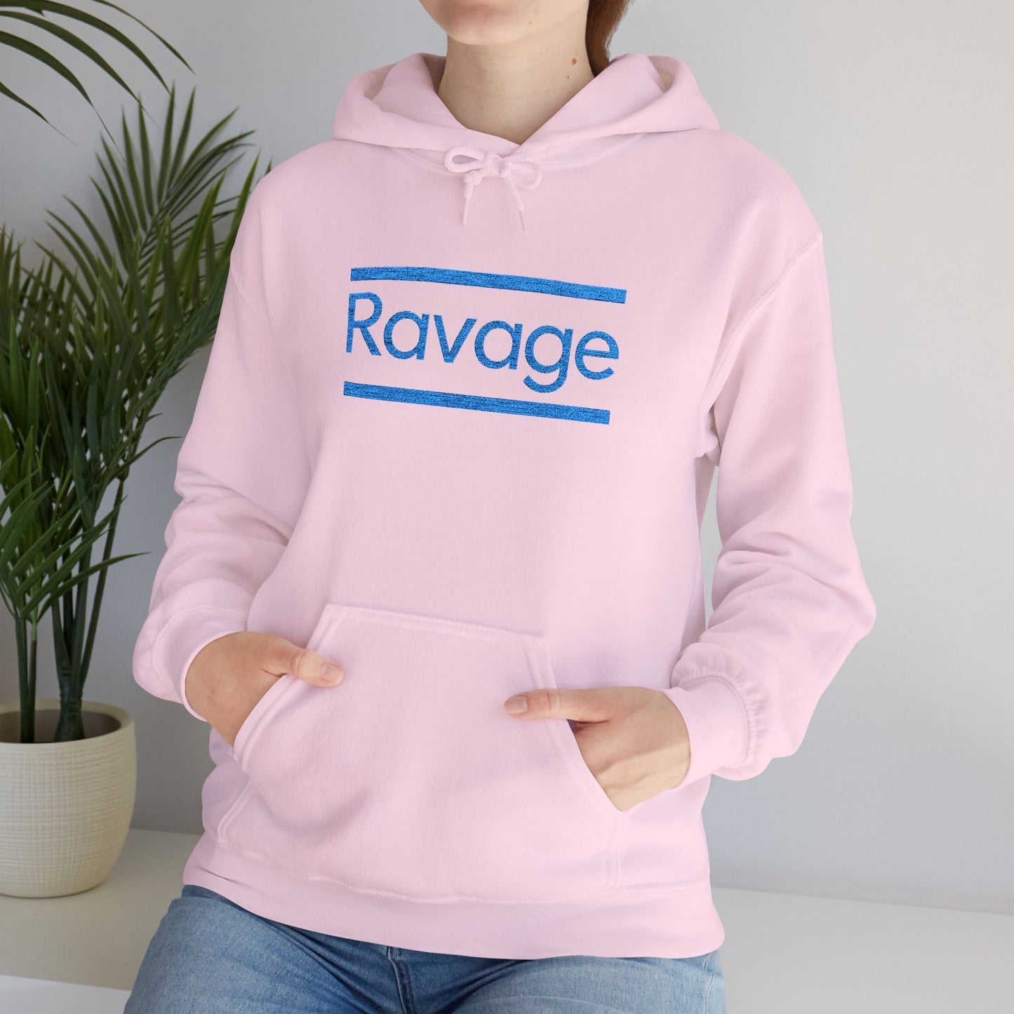 Ravage Blue Embroidered Hoodie