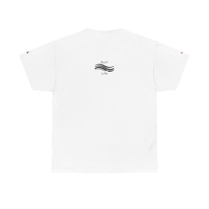 California Surf Unisex Heavy Cotton Tee, Summer Vibes T-Shirt, Beach Life Shirt, Surfing Gift, Vacation Wear, Casual Apparel