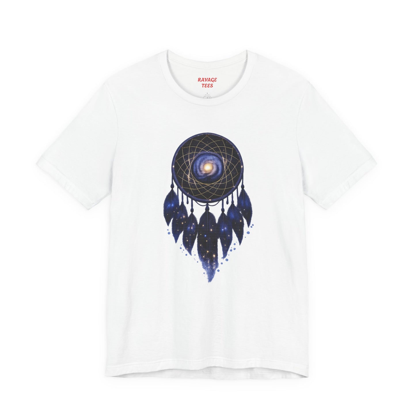 Dreamcatcher Galaxy T-Shirt — Mystical Cosmic Feather Tee