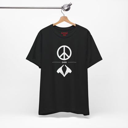 Peace Sign Unisex Jersey Tee, Casual Wear, Gift for Friends, Summer Fashion, Festival Outfit, Eco-Friendly Apparel