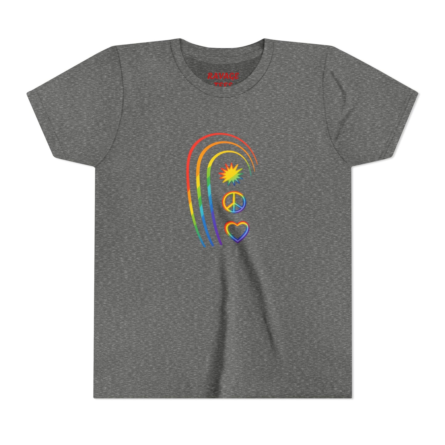 Youth Rainbow Peace & Love Tee