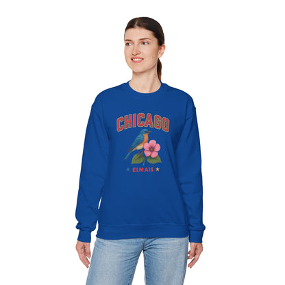 RAVAGE CHICAGO - City Vibe Sweatshirt | Unisex Cardinal Crewneck, Cozy Fall Fashion, Casual Wear, Bird Lover Gift Idea