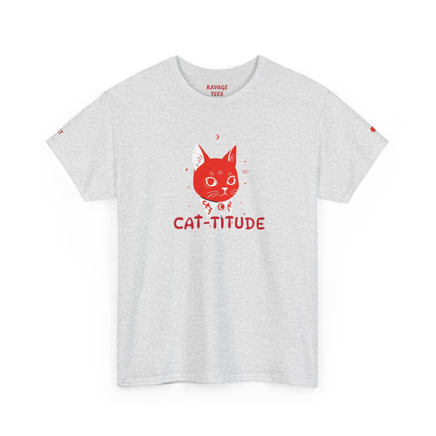 CAT-TITUDE Unisex Heavy Cotton Tee | Funny Cat Shirt