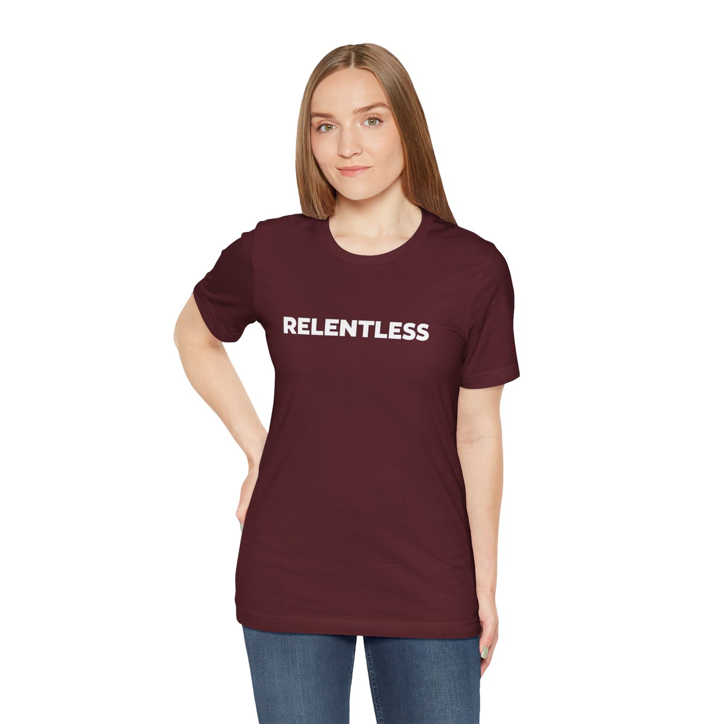 Relentless Graphic Tee — Motivational Athletic T-Shirt
