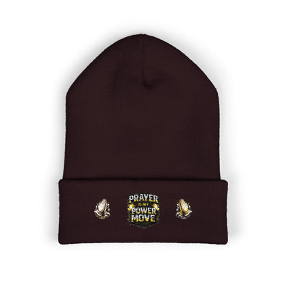 Prayer Power Move Embroidered Beanie