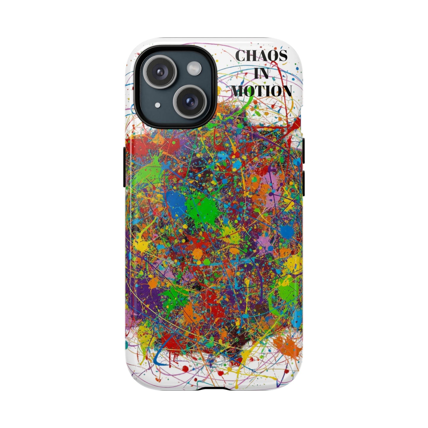 Vibrant Tough Phone Case with Abstract Design – Chaos in Motion Phone Case
