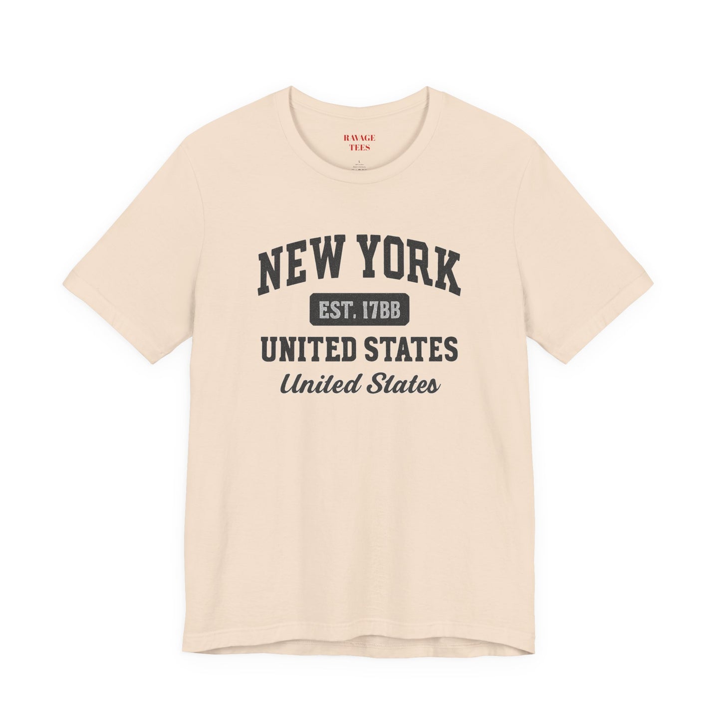 New York Vintage College T-Shirt – 'New York Est. 1788' Graphic Tee
