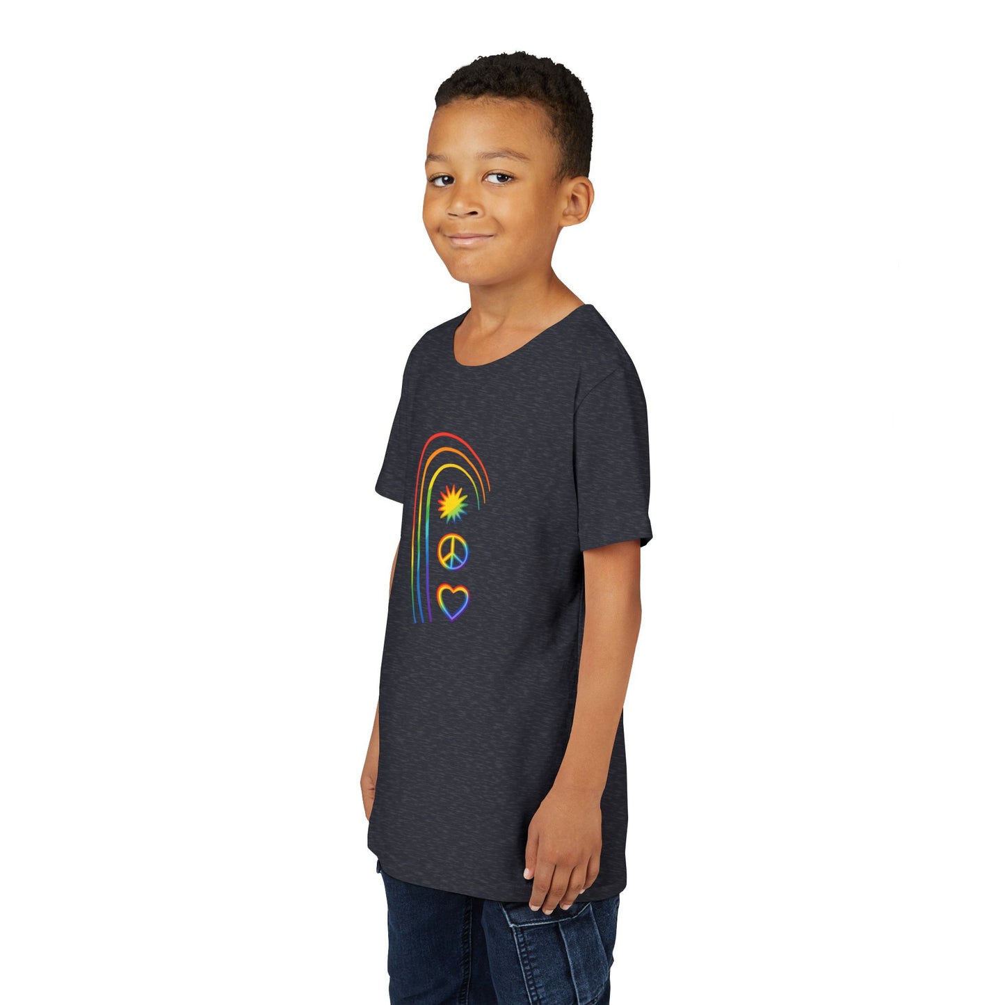 Youth Rainbow Peace & Love Tee