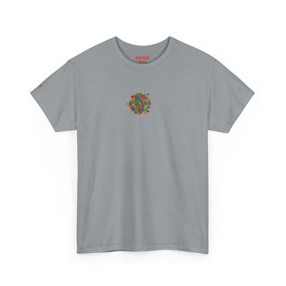 Dynamic Chaos Graphic Tee - Unisex Heavy Cotton T-Shirt, Casual Style