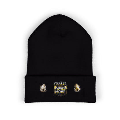 Prayer Power Move Embroidered Beanie