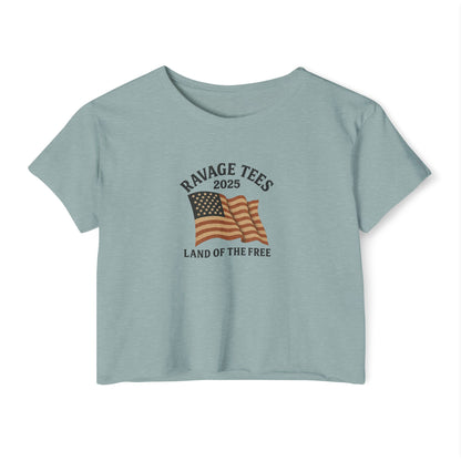 RAVAGE Crop Top: "Land of the Free"