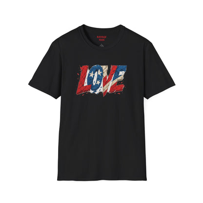 "Freedom & Love" Tee: Unisex 4th of July Graphic Shirt Gift