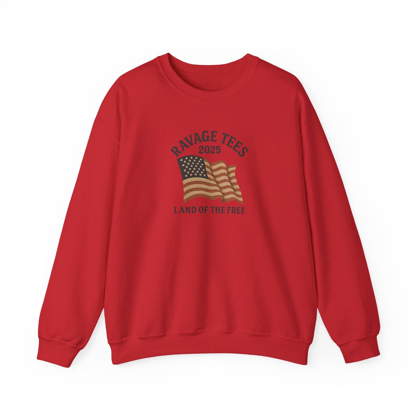Patriotic Crewneck: "Land of the Free" Unisex Sweatshirt Gift