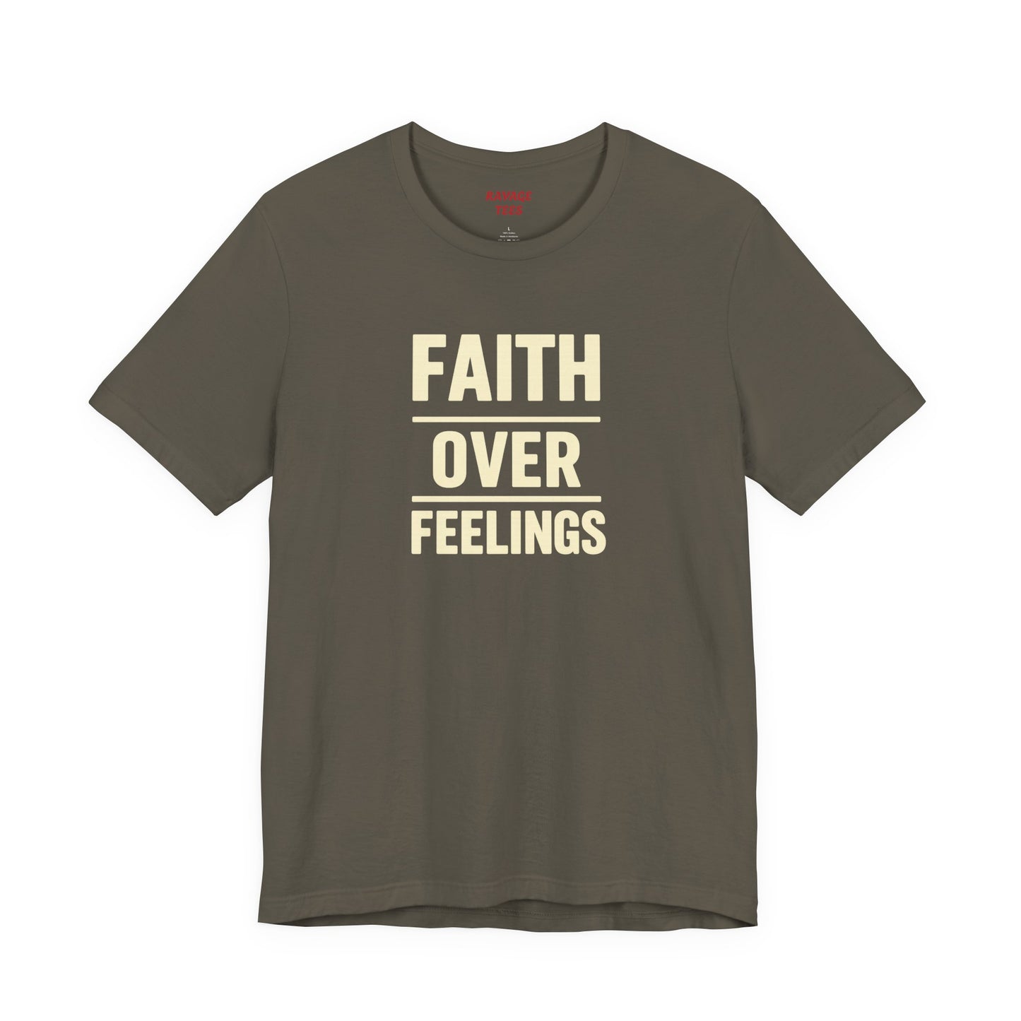 Faith Over Feelings Tee - Inspiring Unisex Short Sleeve Shirt for Everyday Comfort, Motivational Gift, Casual Wear, Spiritual Apparel, [...]