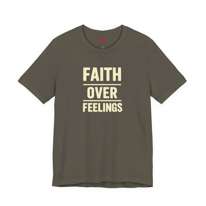 Faith Over Feelings Tee - Inspiring Unisex Short Sleeve Shirt for Everyday Comfort, Motivational Gift, Casual Wear, Spiritual Apparel, [...]