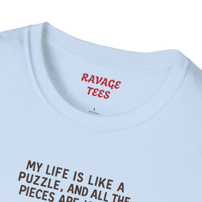 Puzzle Issues Unisex Tee – Funny Quote T-Shirt, Humor Gift, Casual Everyday Wear, Unique Puzzle Lover Shirt"