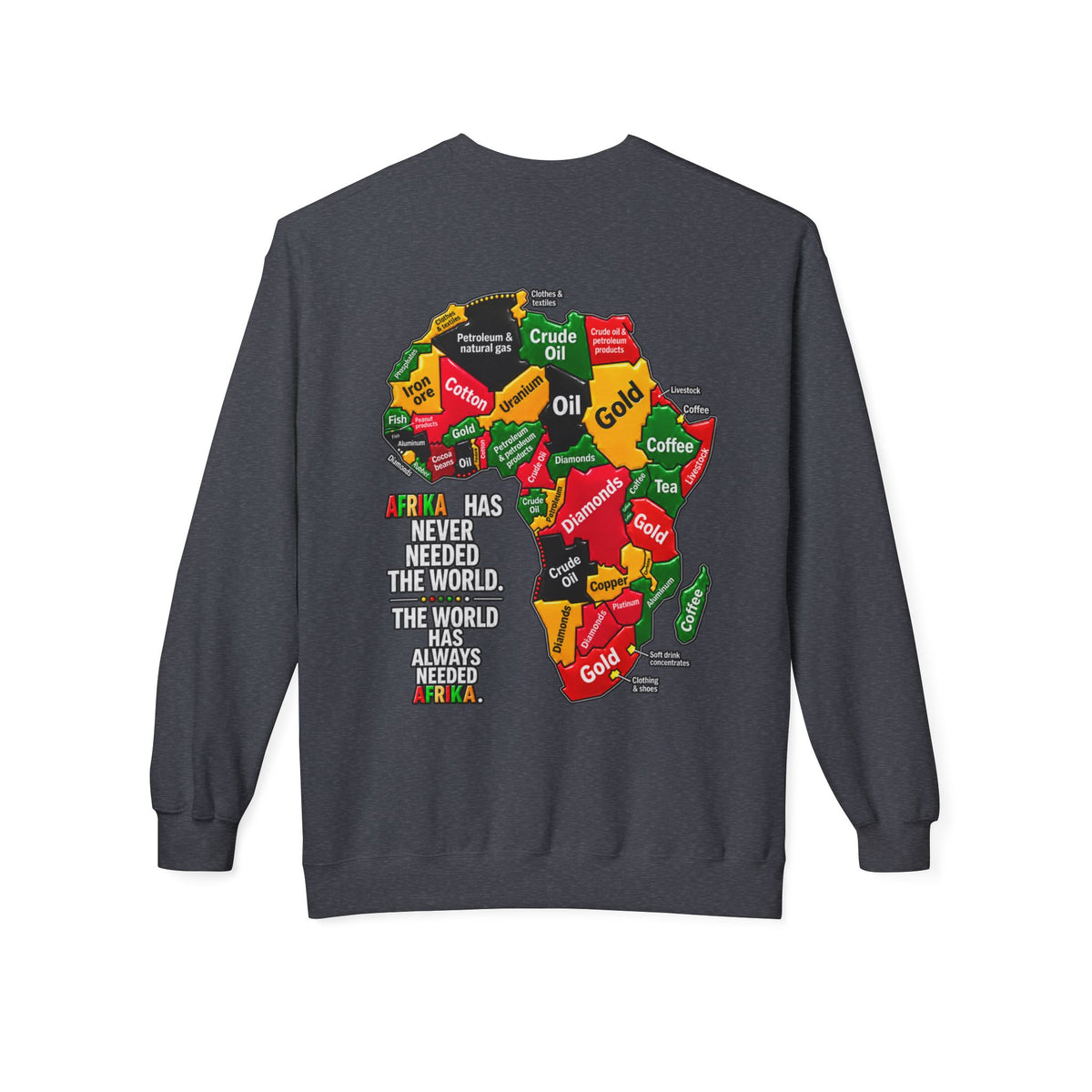 Afrika Map Sweatshirt – Africa Pride Crewneck