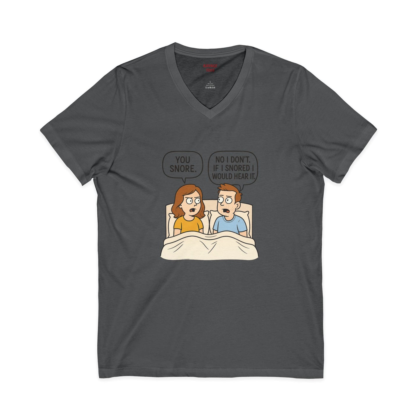 Unisex Comfortable T-Shirt, Humorous Sleepwear, Gift for Couples, Quirky Bedtime Shirt, Relationship Humor