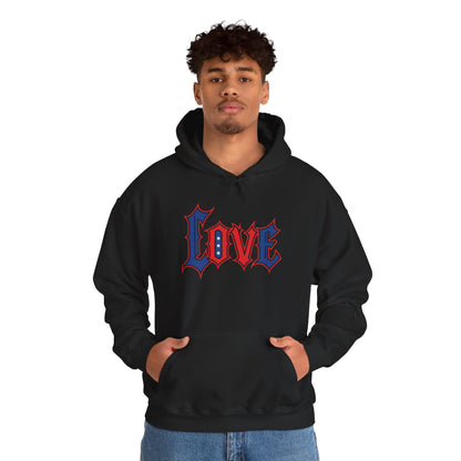 Unisex Hooded Sweatshirt with 'LOVE' Design - Cozy Gift for Friends, Valentine's Day, Casual Wear, Relaxation, Everyday Use