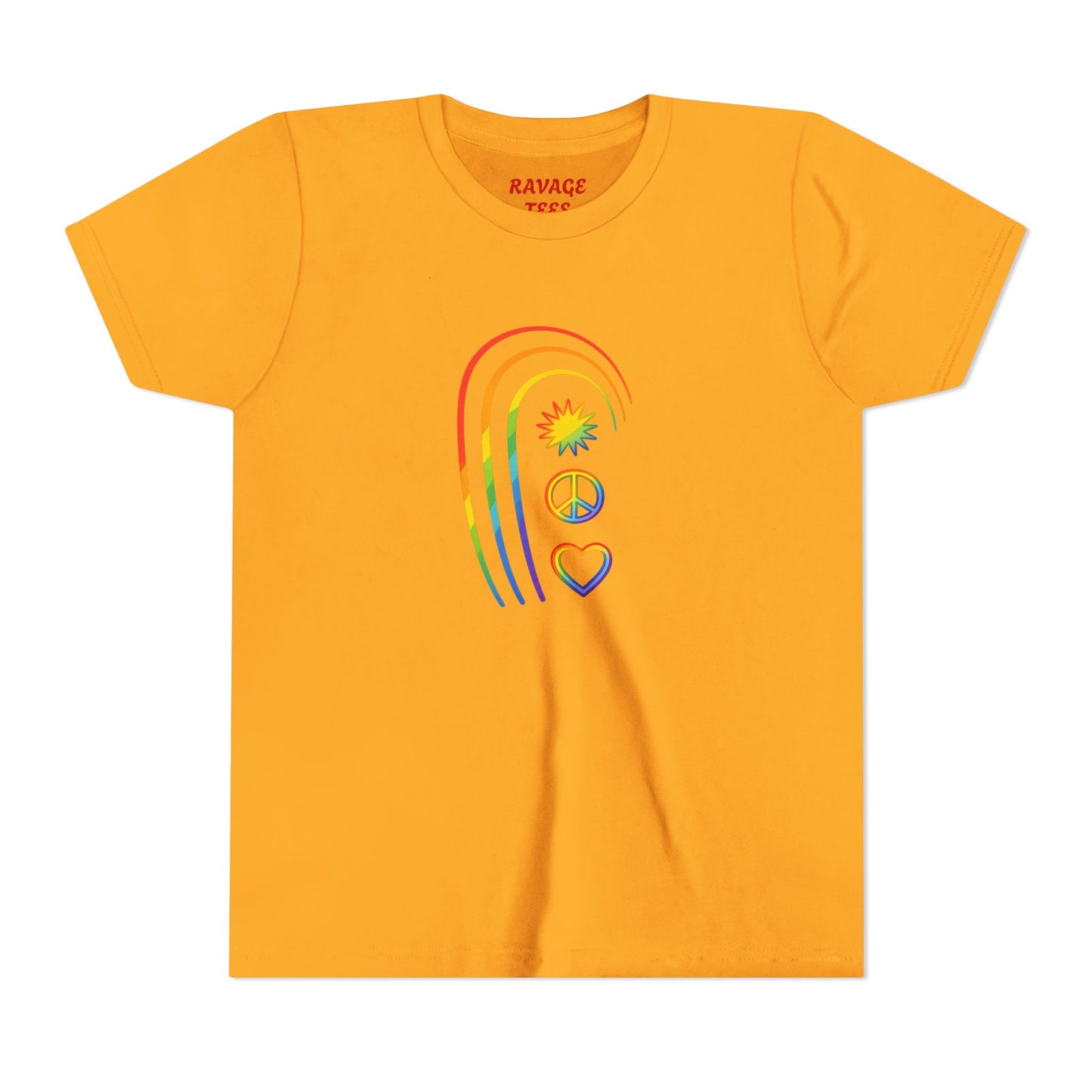 Youth Rainbow Peace & Love Tee