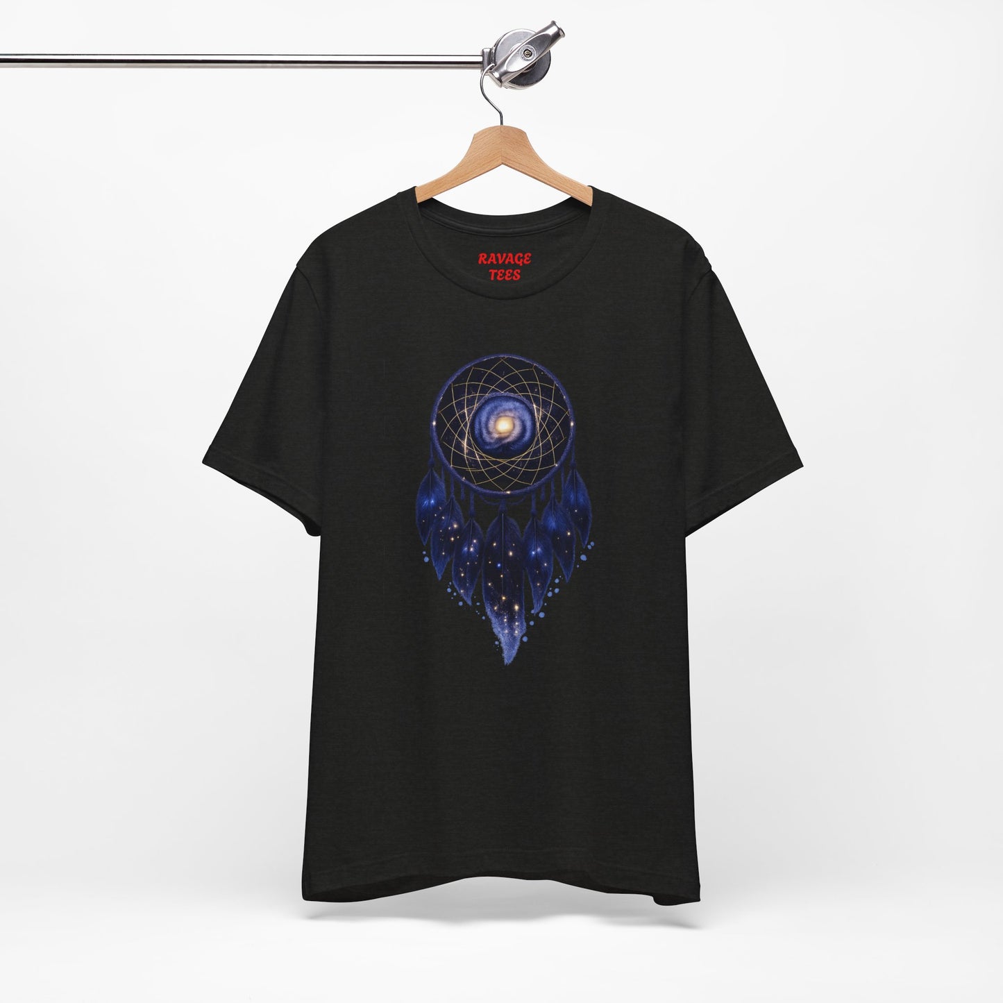 Dreamcatcher Galaxy T-Shirt — Mystical Cosmic Feather Tee