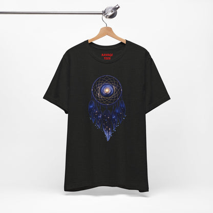 Dreamcatcher Galaxy T-Shirt — Mystical Cosmic Feather Tee
